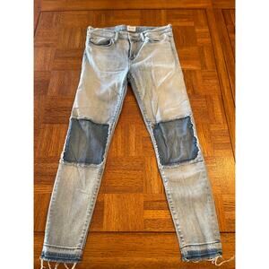Hudson Patched Knee skinny distressed jeans size 28
